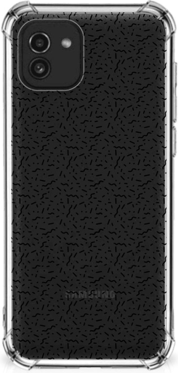 Samsung Galaxy A03 Doorzichtige Silicone Hoesje Stripes Dots