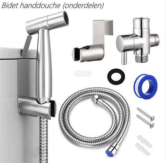 Bidet - Handdouche/kraan - Water sproeier/spray - Toilet/badkamer - Montage set - 1,5M slang - Multifunctioneel - RVS – Zilver - BetterSells