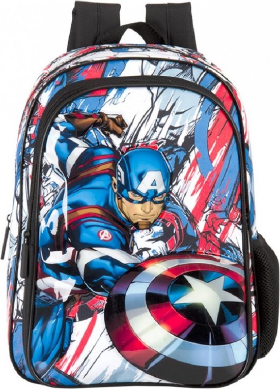 Captain America - Rugzak - 3d - 37 cm / Top kwaliteit -The Avengers - Shield