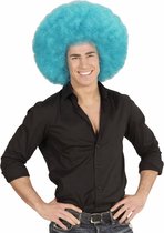 Pruik Afro Extra Groot Azuur | One Size