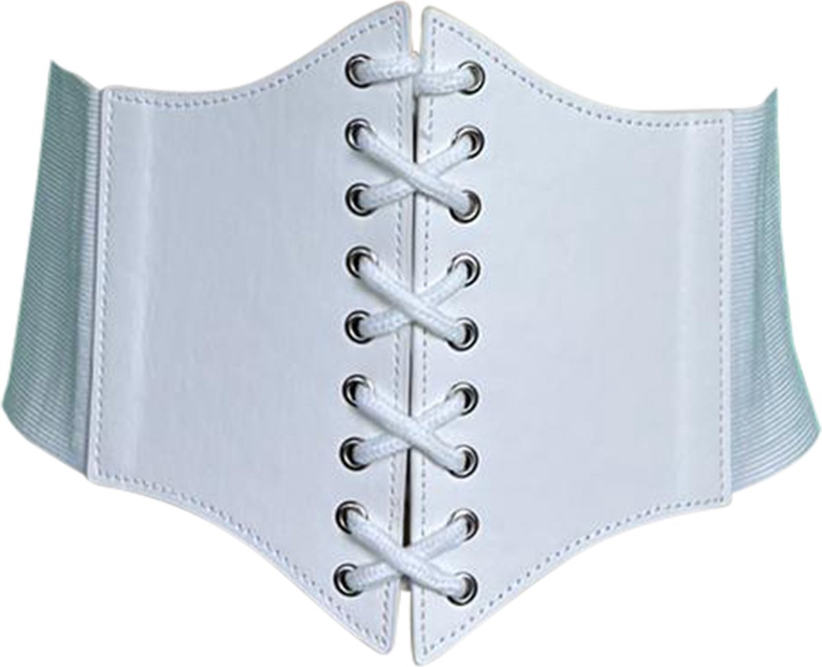 FIFO Effen Unisex Dames Korset, Ruimer Verstelbaar, Elegant, Esthetisch, Gebroken Wit