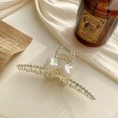 Emilie collection - haarklem - bruiloft - hartjes - parelmoer - zacht goud