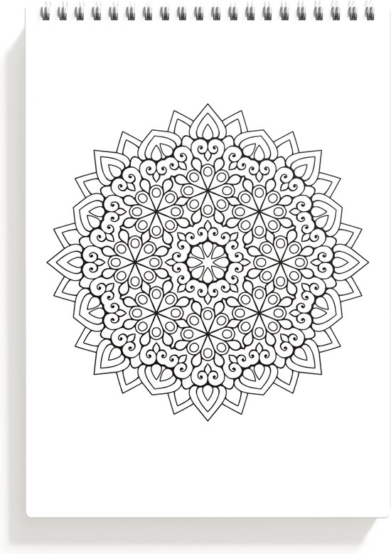 Bloc de coloriage Mandala A4 - Livre de coloriage pour Adultes - 30 pages à  colorier 