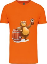 kinder t-shirt beer! met beertje bio katoen 8-10 jaar