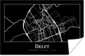 Poster Kaart - Delft - Plattegrond - Stadskaart - 60x40 cm
