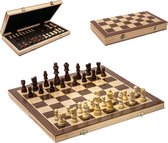Jeu d'échecs magnétique - Échiquier pliable - Pièces d'échecs d'échecs - Jeu d'échecs - Bois - Gambit de la Reine