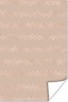 Motif de Luxe de diamants en or rose sur fond rose 20x30 cm - petit