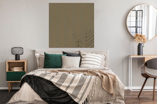 Poster Line - Or - Motifs - 100x100 cm XXL