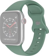 Siliconen bandje - geschikt voor Apple Watch series 1/2/3/4/5/6/7/8/9/SE/SE 2/Ultra/Ultra 2 met case size 42 mm / 44 mm / 45 mm / 49 mm - maat M/L - groen