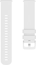 Bracelet en Siliconen (blanc), adapté pour Samsung Galaxy Watch 4 Classic (42 & 46 mm), Watch 4 (40 & 44 mm), Watch 3 (41 mm), Watch Active 2 (40 & 44 mm), Watch Active (40 mm), Montre (42 mm)