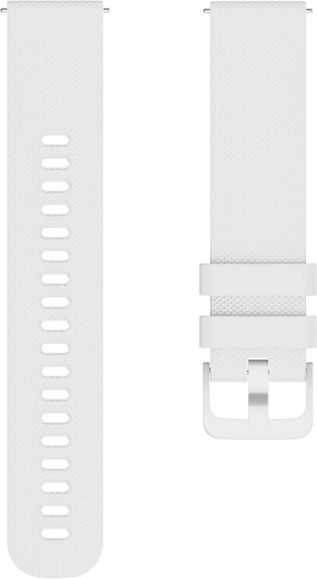 Siliconen bandje - geschikt voor Samsung Galaxy Watch 6 / Watch 6 Classic / Watch 5 / Watch 5 Pro / Watch 4 / Watch 4 Classic / Watch 3 41 mm / Active / Active 2 / Watch 42 mm - wit