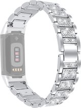Stalen bandje - RVS - geschikt voor Fitbit Charge 5 / Charge 6 - zilver