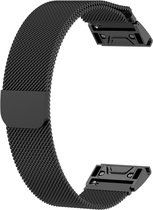 Bracelet milanais (noir), adapté pour Garmin Fenix 5S, Fenix 5S Plus, Fenix 6S, Fenix 6S Pro, Fenix 7S