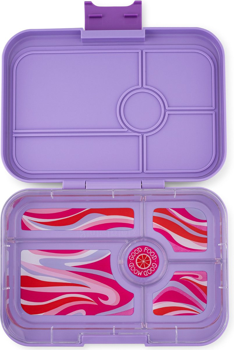 Yumbox Tapas XL - lekvrije Bento box lunchbox - 5 vakken - Ibiza Paars / Groovy tray