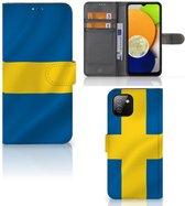 Flipcase Geschikt voor Samsung Galaxy A03 Telefoon Hoesje Zweden