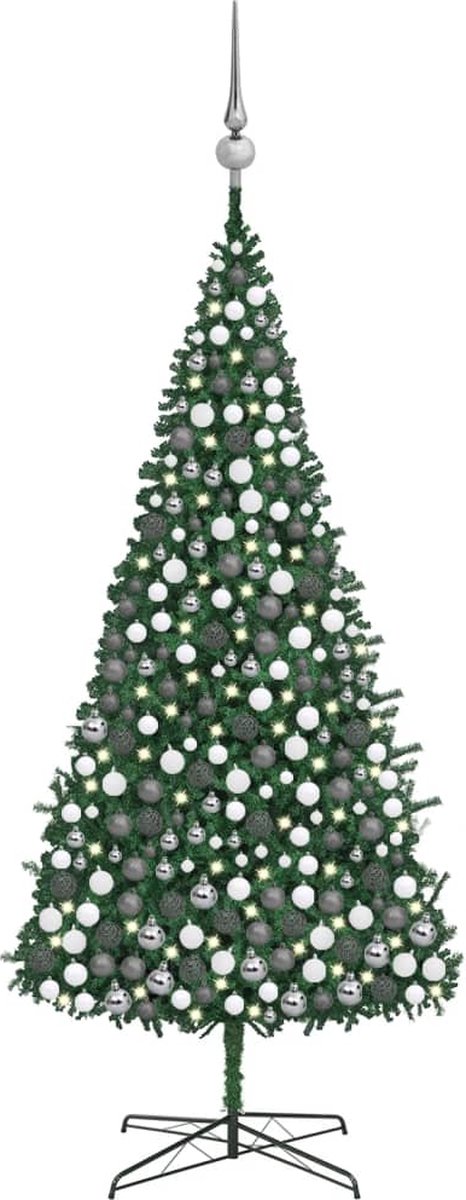 VidaLife Kunstkerstboom met LED's en kerstballen 400 cm groen