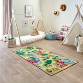 Carpet Studio Candy Town Speelkleed - Speelmat 95x200cm - Vloerkleed Kinderkamer - Anti-slip Speeltapijt - Verkeerskleed - Geel