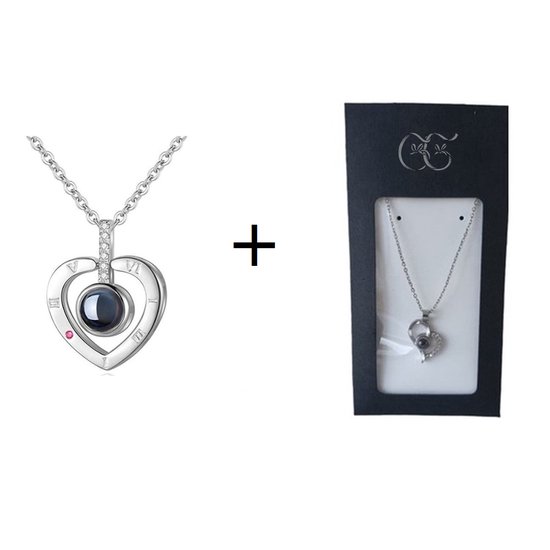 Argent coeur 100 langues je t'aime collier - collier en argent - je t'aime collier - cadeau ASTUCE - ÉDITION LIMITÉE