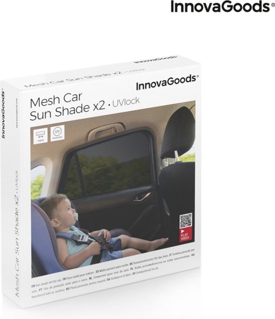 ZONNESCHERMNET VOOR AUTORUIT UVLOCK PAKKET VAN 2 STUKS - Zonnescherm auto - Zonnescherm auto baby - Zonwering auto - Zonnescherm auto zijruit - Zonnescherm auto kind van Sundio — afbeelding 4