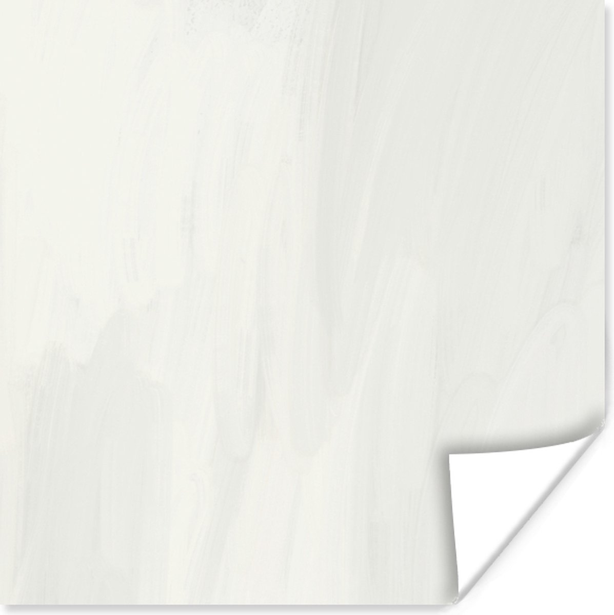 Poster Taupe - Abstract - Wit - 50x50 cm