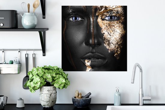 Affiche Or - Femme - Zwart - 50x50 cm