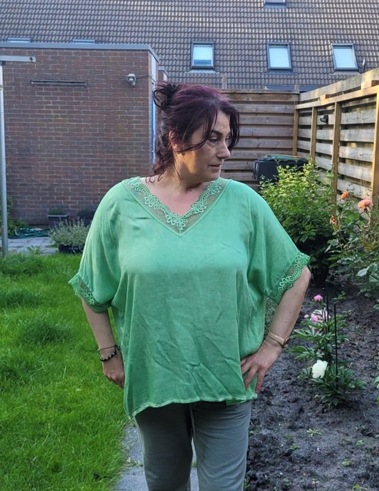 FANGJIN Dames T-shirt met lange mouwen, grote maat, lange