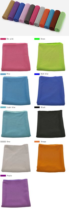 Lot De 4 Serviettes Rafraîchissantes En Microfibre - 101,6 X 30,5 Cm - Pour Sport, Yoga, Golf, Camping (Couleurs Assorties)