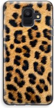 Case Company® - Hoesje geschikt voor Samsung Galaxy A6 (2018) hoesje - Luipaard - Soft Cover Telefoonhoesje - Bescherming aan alle Kanten en Schermrand