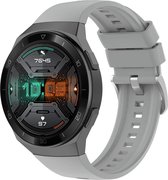 Siliconen Smartwatch bandje - Geschikt voor Huawei Watch GT 2e siliconen bandje - grijs - Strap-it Horlogeband / Polsband / Armband - GT2E