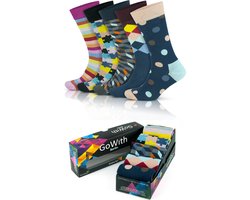 GoWith-5 paar-bamboe sokken-half hoge sokken-hardloop sokken-naadloze sokken-cadeau sokken-maat 40-44