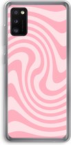 Case Company® - Hoesje geschikt voor Samsung Galaxy A41 hoesje - Swirl Roos - Soft Cover Telefoonhoesje - Bescherming aan alle Kanten en Schermrand