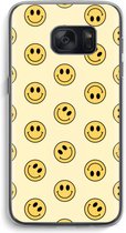 Case Company® - Hoesje geschikt voor Samsung Galaxy S7 hoesje - Smiley N°2 - Soft Cover Telefoonhoesje - Bescherming aan alle Kanten en Schermrand