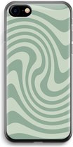Case Company® - Hoesje geschikt voor iPhone 7 hoesje - Swirl Groen - Soft Cover Telefoonhoesje - Bescherming aan alle Kanten en Schermrand