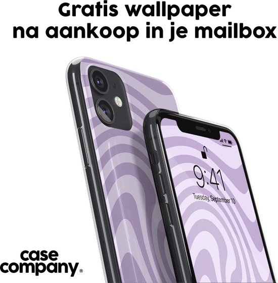 Case Company® - Coque pour iPhone XS - Swirl Purple - Coque souple pour téléphone - Protection sur tous les côtés et bord d'écran