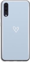 Case Company® - Hoesje geschikt voor Samsung Galaxy A50 hoesje - Klein Hart Blauw - Soft Cover Telefoonhoesje - Bescherming aan alle Kanten en Schermrand