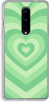 Case Company® - Hoesje geschikt voor OnePlus 8 hoesje - Hart Groen - Soft Cover Telefoonhoesje - Bescherming aan alle Kanten en Schermrand