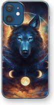 Case Company® - Hoesje geschikt voor iPhone 12 mini hoesje - Wolf Dreamcatcher - Soft Cover Telefoonhoesje - Bescherming aan alle Kanten en Schermrand