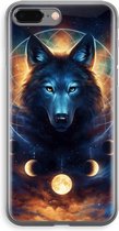 Case Company® - Hoesje geschikt voor iPhone 8 Plus hoesje - Wolf Dreamcatcher - Soft Cover Telefoonhoesje - Bescherming aan alle Kanten en Schermrand