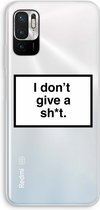 Case Company® - Hoesje geschikt voor Xiaomi Redmi Note 10 5G hoesje - Don't give a shit - Soft Cover Telefoonhoesje - Bescherming aan alle Kanten en Schermrand