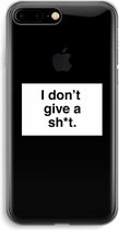 Case Company® - Hoesje geschikt voor iPhone 7 PLUS hoesje - Don't give a shit - Soft Cover Telefoonhoesje - Bescherming aan alle Kanten en Schermrand