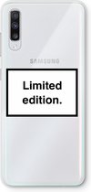 Hoesje geschikt voor Samsung Galaxy A70 hoesje - Limited edition - Soft Cover Telefoonhoesje - Bescherming aan alle Kanten en Schermrand
