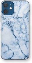 Case Company® - Hoesje geschikt voor iPhone 12 hoesje - Blauw marmer - Soft Cover Telefoonhoesje - Bescherming aan alle Kanten en Schermrand