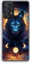 Case Company® - Hoesje geschikt voor Samsung Galaxy A52 hoesje - Wolf Dreamcatcher - Soft Cover Telefoonhoesje - Bescherming aan alle Kanten en Schermrand