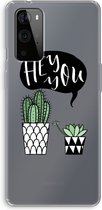 Case Company® - Hoesje geschikt voor OnePlus 9 Pro hoesje - Hey you cactus - Soft Cover Telefoonhoesje - Bescherming aan alle Kanten en Schermrand