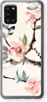 Case Company® - Hoesje geschikt voor Samsung Galaxy A31 hoesje - Japanse bloemen - Soft Cover Telefoonhoesje - Bescherming aan alle Kanten en Schermrand