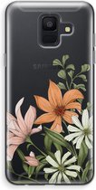 Case Company® - Hoesje geschikt voor Samsung Galaxy A6 (2018) hoesje - Floral bouquet - Soft Cover Telefoonhoesje - Bescherming aan alle Kanten en Schermrand