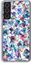 Hoesje geschikt voor Samsung Galaxy S21 FE hoesje - Hibiscus Flowers - Soft Cover Telefoonhoesje - Bescherming aan alle Kanten en Schermrand