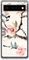 Case Company® - Hoesje geschikt voor Google Pixel 6 hoesje - Japanse bloemen - Soft Cover Telefoonhoesje - Bescherming aan alle Kanten en Schermrand