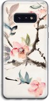 Case Company® - Hoesje geschikt voor Samsung Galaxy S10e hoesje - Japanse bloemen - Soft Cover Telefoonhoesje - Bescherming aan alle Kanten en Schermrand