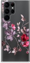 Case Company® - Hoesje geschikt voor Samsung Galaxy S22 Ultra hoesje - Mooie bloemen - Soft Cover Telefoonhoesje - Bescherming aan alle Kanten en Schermrand